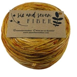 Six and Seven Fiber Sunflower Worsted Yarn Aubergine 100% Non-SW Merino 220yds